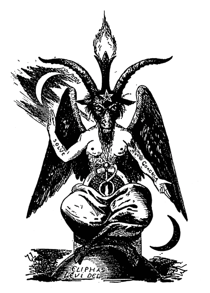 El Demonio Baphomet como encarnación de un mundo dualista | Dibujo de Eliphas Lévi
